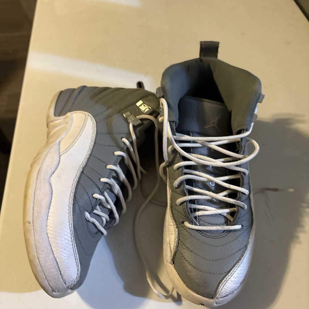 Jordan Kids Gray and White Basketball Sneakers